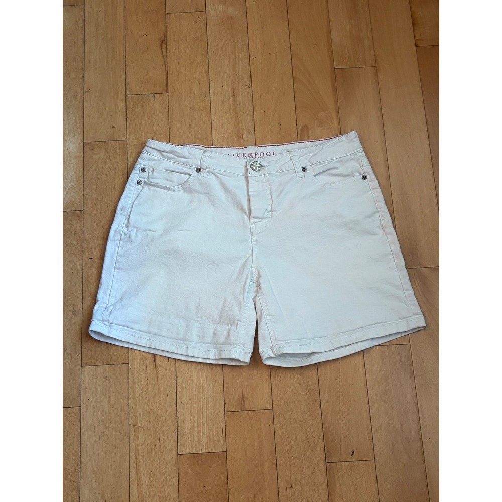 Liverpool Linda Short Women 8/29 White Denim Stretch Mid Rise LM9006E55